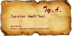 Tyroler Amábel névjegykártya